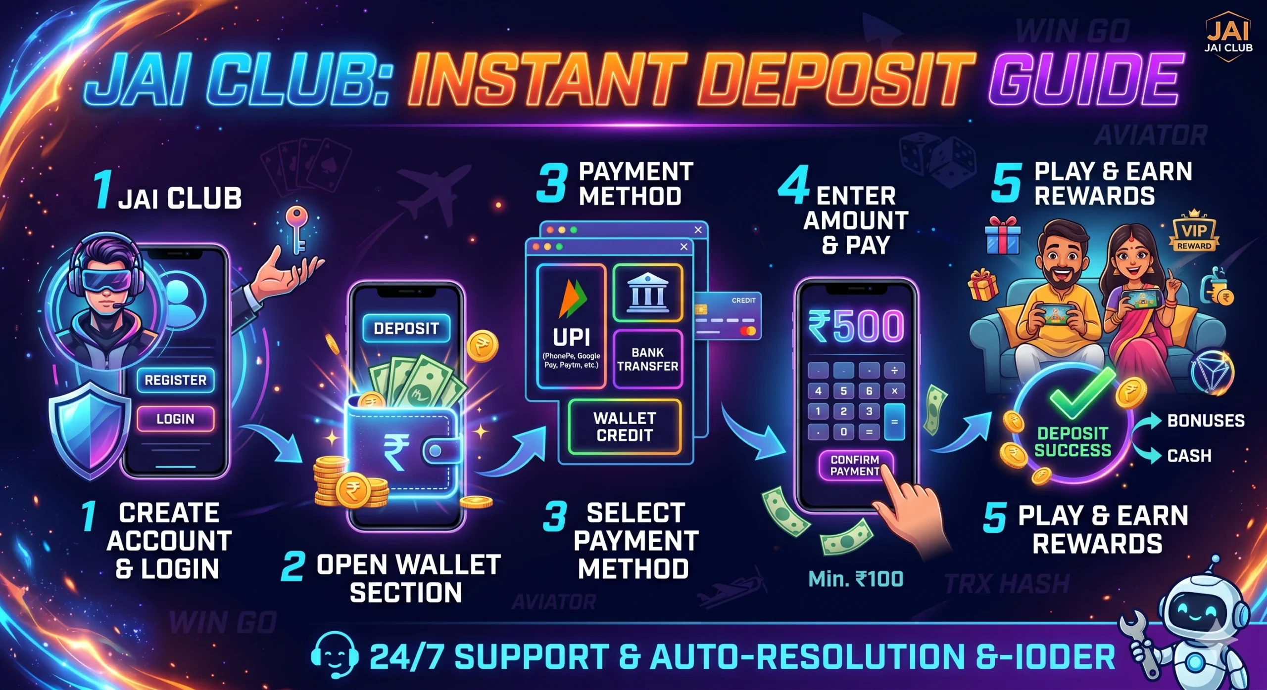 Jai Club Deposit - Add Money to Wallet